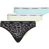 Calvin Klein Donna Slip Taglio Bikini Confezione da 3 Low-Rise Intimo, Multicolore (Black/Highline Green/Beau Blue), XL