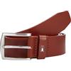 Tommy Hilfiger Uomo Cintura New Denton 3.5 Belt Cintura in Pelle, Marrone (Dark Tan), 90 cm