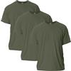 Gildan Ultra Cotton T-Shirt Style G2000 Multipack, Verde Militare (Confezione da 3), L (Pacco da 3) Uomo