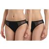 DIM Culotte Mestruali in Cotone Bio Flusso Abbondante Donna x2, Nero, S