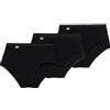 Playtex Confezione da 3 Mutandine in Cotone Elastico di Massimo Comfort Donna x3, Nero, 2/S