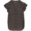 Adrianna Papell Camicetta da Donna con Maniche svolazzanti, Nero/Avorio Sketch Stripe, L