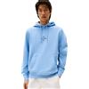 Tommy Hilfiger Uomo Felpa Outline Flag Script con Cappuccio, Blu (Cloudy Blue), S