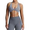 Aoxjox Sienna Low Impact Bra Reggiseno Sportivo, Opaco, Grigio, XXS Donna