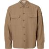 SELECTED MEN Slh-Leroy Linen Blend - Maglietta Oversize LS Noos, Caribou., L