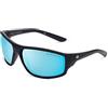 CLANDESTINE - Occhiali da Sole Curve 1 Matte Black Blue - Lenti in Nylon Nero e Montatura in Acetato - Occhiali da Sole Unisex - Smart Vision Technology - Più Nitidezza e Meno Riflessi