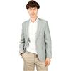 Bonamaison Giacca Fantasia Regular Fit 6 Drop, Mono Collo, 2 Bottoni, Uno Spacco, Normale Tasca obliqua a Scomparsa, Mezza Fodera Misura: 60, Grigio