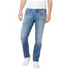 Pepe Jeans Hatch Uomo Jeans Slim Fit Vita Media, Neri