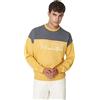 Trendyol Felpa Oversize Uomo Girocollo con Slogan, Senape, S, Senape, S