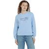 Tommy Hilfiger Donna Felpa con Scollo Rotondo, Blu (Vessel Blue), L