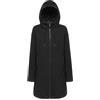 Geox W Sweater Long+Hood Felpa, Nero, L Donna