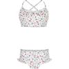Petit Bateau A0cxo, Costume da Bagno 2 Pezzi Bambina, Bianco/Multicolore, 3 Anni