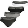 Athena Basic Coton Slip Ld30, Antracite/Grigio/Nero/Bianco (Anth), M (Pacco da 4) Uomo
