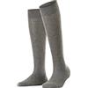 FALKE Sensitive London W Kh cotone con bordino morbido 1 paio, Calzini lunghi Donna, Grigio Light Grey Melange 3390, 35-38