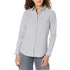 Amazon Essentials Camicia Oxford Elasticizzata a Maniche Lunghe con Bottoni (Disponibile in Taglie Forti) Donna, Grigio, XS