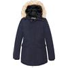 Schott NYC Jktnellyw Schott - Parka con cappuccio in pelliccia sintetica, blu navy, XL