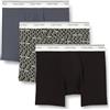 Calvin Klein Uomo Pantaloncini Boxer Confezione da 3 Balance con Fascia con Logo, Nero(Black), Blu (Blue), Bianco e Nero (Black and White),XL