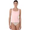 Lovable Canottiera in Cotone a Costine | Spalla Larga con Scollo Quadrato | Reggiseno Incorporato con Imbottitura Interna | Maglieria Donna, Cipria, M