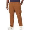 Amazon Essentials Pantaloni Cargo da Lavoro Elasticizzati a Taglio Dritto (Disponibili in Taglie Forti) Uomo, Marrone Chiaro, 34W / 28L