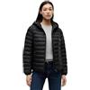 Tommy Hilfiger Donna Piumino Padded Global Stripe Jacket con Cappuccio, Nero (Black), 3XL