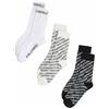 Karl Lagerfeld Donna K/Monogram Sock (3 Pack) KL Monogram Cannoli/White/Black 35-38