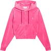 Juicy Couture Iccle Hoodie Kapuzensweatjacke, Sweatjacke mit Kapuze und Reißverschluss aus Velour in Verschiedenen Farben Felpa con Cappuccio Donna (Pacco da 1)