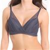 Selene, Reggiseno Donna in Pizzo con Scollo a V, Senza Ferretto, con Coppe Imbottite, Collezione Regina, Colore Blu, Taglia 4B
