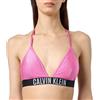 Calvin Klein Top Bikini Donna Triangel a Costine, Rosa (Bold Pink), XL