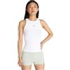 Calvin Klein Donna Canotta Woven Label Rib Slim Fit, Bianco (Brilliant White), XXL