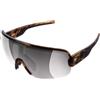 POC Occhiali da sole Aim - Occhiali sportivi per ciclisti con il massimo comfort e la migliore visibilità, Tortoise Brown/Clarity Road/Sunny Silver, Taglia unica