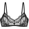 DORINA Origins, Reggiseno Push-up con Scollo Profondo, Coppe Modellate con Ferretto, Spalline Regolabili, Finiture in Pizzo su Tutto Il Corpo, Dettaglio con Fiocco, Retro in Rete, Nero, Nero, 5F