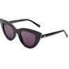 CLANDESTINE - Occhiali da Sole Gatto 7 Black Violet - Lenti a Specchio Violetta Polarizzati e Montatura in Acetato - Occhiali da Sole Unisex - Smart Vision Technology - Più Nitidezza e Meno Riflessi