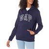 Gap - Felpa da Donna con Cappuccio e Logo, Uniforme Navy, XX-Small