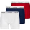 Calvin Klein Uomo Pantaloncini Boxer Confezione da 3 Intimo, Multicolore (White/Red Ginger/Pyro Blue), XS