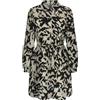 ONLY Onlnova Life Vis L/S Shirt Dress, Nero, XL Donna