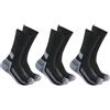 Carhartt Force Midweight Crew Sock 3 Pairs Calzini, Nero, L Uomo