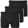 Schiesser Confezione da 3 Pantaloncini da Uomo in Vita Morbida e a Righe in Cotone Biologico - 95/5 Organic, Blu Scuro_173816, XXL