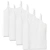 Amazon Essentials Canotta a Strati Bambine e Ragazze, Pacco da 4, Bianco, 9 Anni