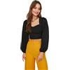 Trendyol Donna Giovane Slim Fit Bodycon Sweetheart Woven Camicetta Camicia Donna (Pacco da 1)