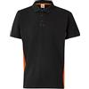 VELILLA - Polo Bicolore a Maniche Corte 180 g/m2 105504 Uomo, Nero e Arancione, M