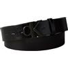 Calvin Klein Uomo Cintura Monogram Buckle 3,5 cm con Fibbia con Monogramma, Nero (Black/Matte Black), 90 cm
