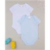 Prénatal Pack 2 body azzurro e bianco