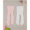 Prénatal Pack 2 collant bimba rosa e bianco