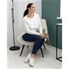 Prénatal Pantalone premaman con fascia alta a costine