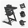 Stokke Pack seggiolone Tripp Trapp® Nero sedia + babyset + vassoio Nero - personalizzabile - Stokke®