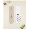 Prénatal Pack 2 collant bimba bianco/beige orsetto