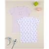 Prénatal Pack 2 t-shirt intime bambina unicorni rosa/bianco