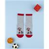 Prénatal Antiscivolo bimbo grigio/rosso soccer