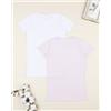 Prénatal Pack 2 t-shirt bimba bianco/rosa coste