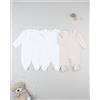 Prénatal Pack 3 tutine interlock da neonata bianco/beige